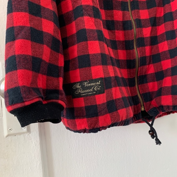 Cozy Vermont Flannel fleece lined zip up hoodie - Picture 3 of 6